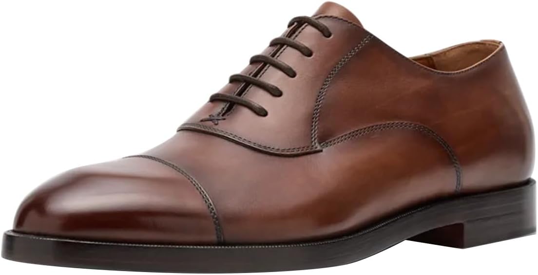 

Мужские классические оксфорды FSJ с шнуровкой, ручная работа, мягкая кожа с патиной, носок капита, формальные деловые туфли для смокинга, размер 4-16 US, коричневый