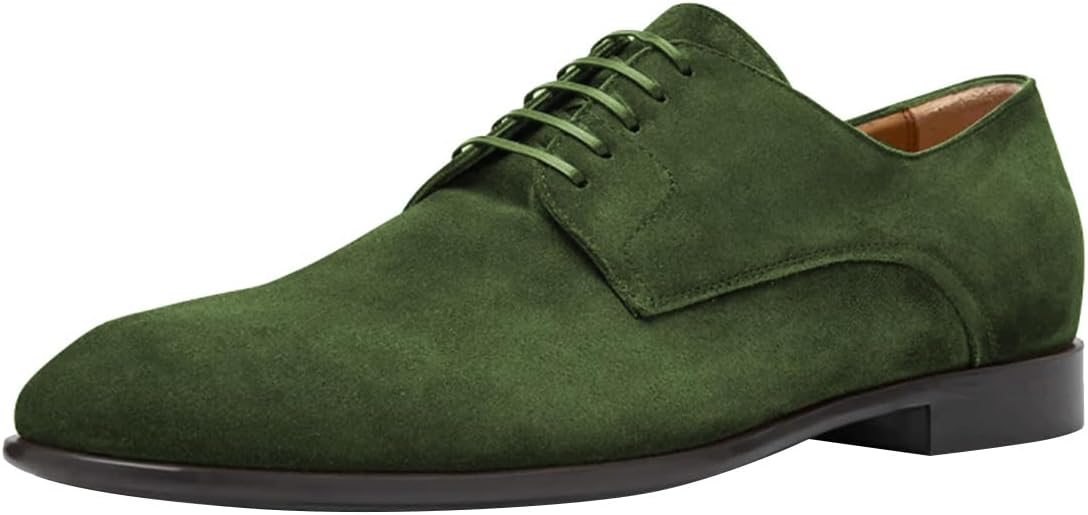 

Мужские туфли FSJ Oxford с простым носком, стильные шнурованные броги с крыльями, деловые, повседневные, формальные дерби, размеры 4-16 US, зеленый
