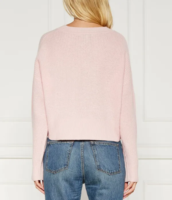 Шерстяной свитер Relaxed fit Tommy Hilfiger, розовый — фото 4