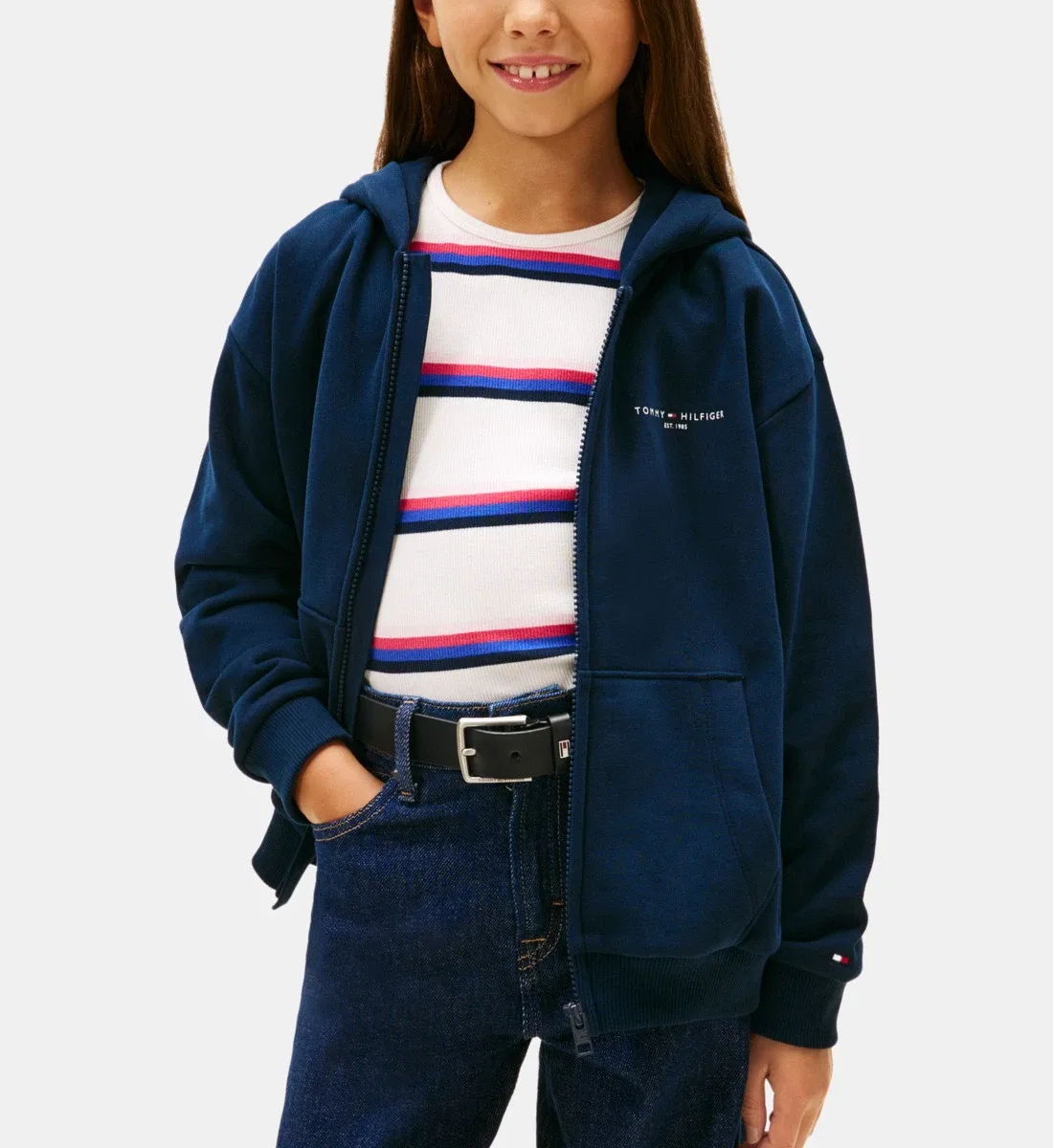 Фирменная толстовка из хлопкового трикотажа Tommy Hilfiger, синий — фото 2