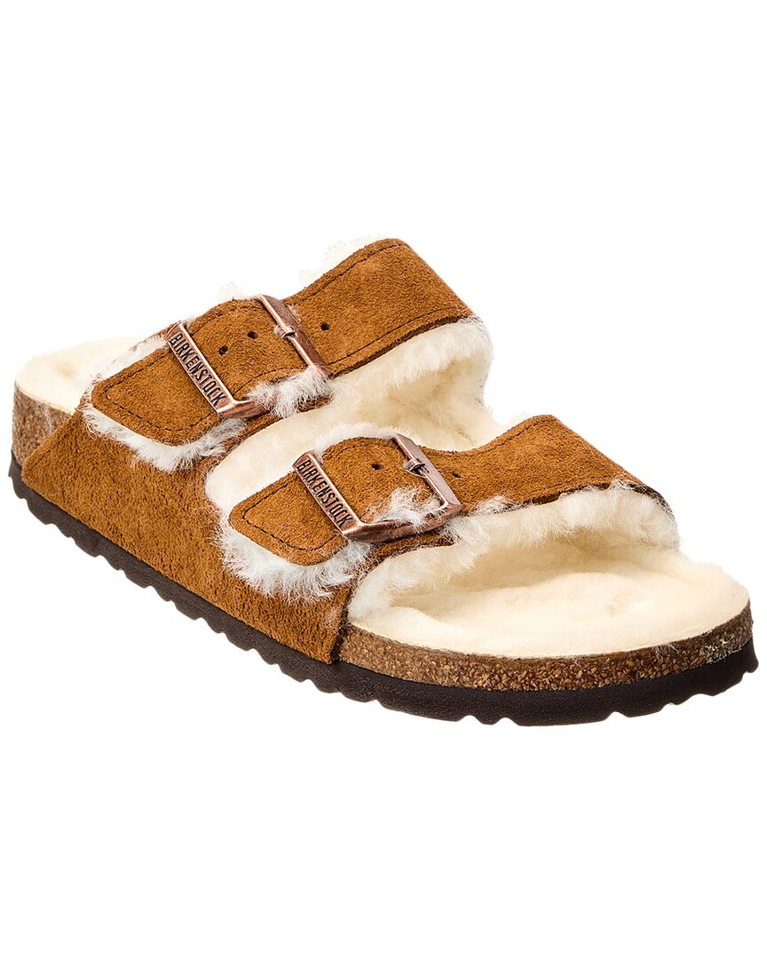 

Женские узкие сандалии Birkenstock из овчины Аризона, цвет Mink