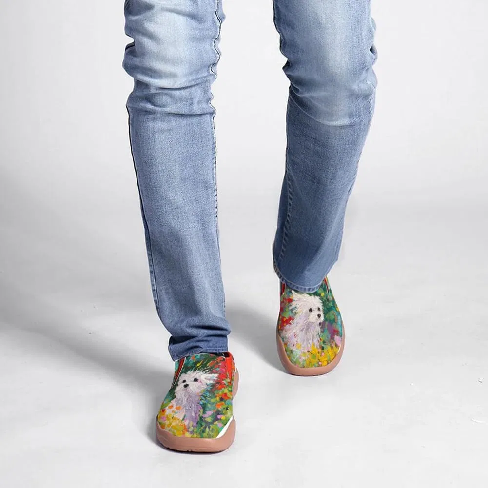 Мокасины с принтом Men's Art Painted Sneakers, белая собака-01 Solepulse — фото 2
