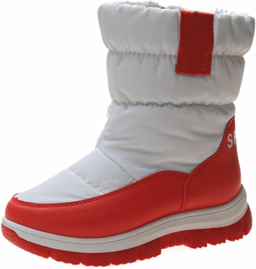 

Зимние теплые ботинки для малышей, водонепроницаемые, удобные, с нескользящей подошвой, для холодной погоды, утепленные, для прогулок на улице Generic, White