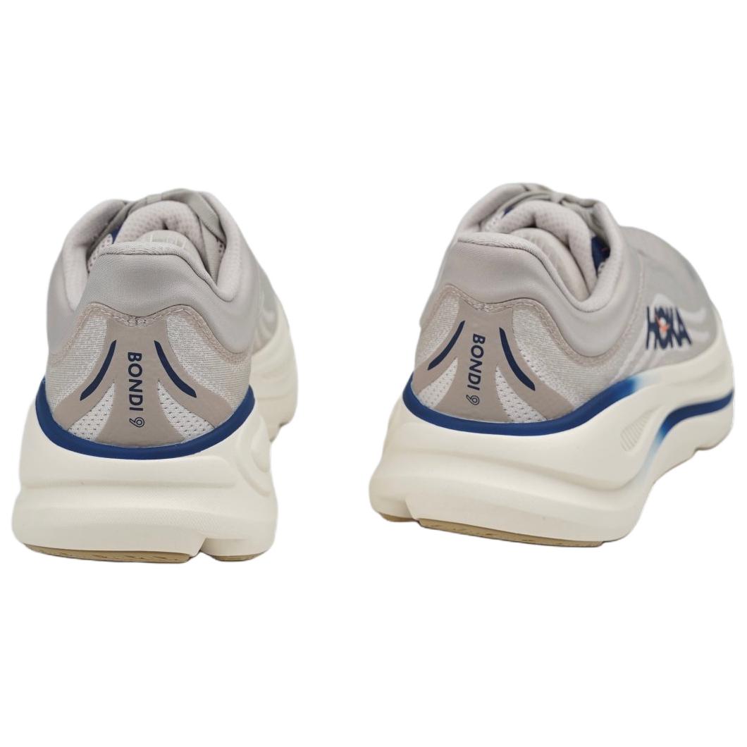 HOKA ONE ONE Bondi 9 Slip Resistant, Abrasion Resistant, Breathable, Lightweight Running Shoes мужские светло-серые — фото 4