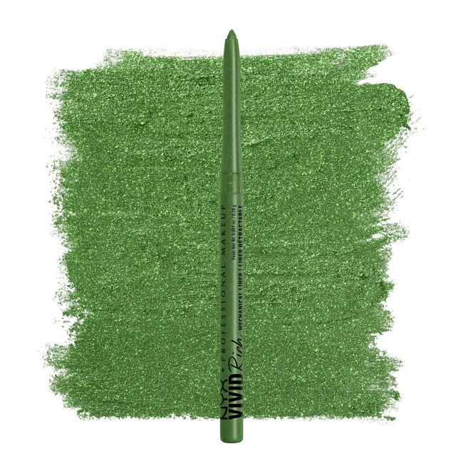 Яркий насыщенный механический карандаш для глаз NYX Professional Makeup, цвет it's giving jade, 0,28 гр — фото 2
