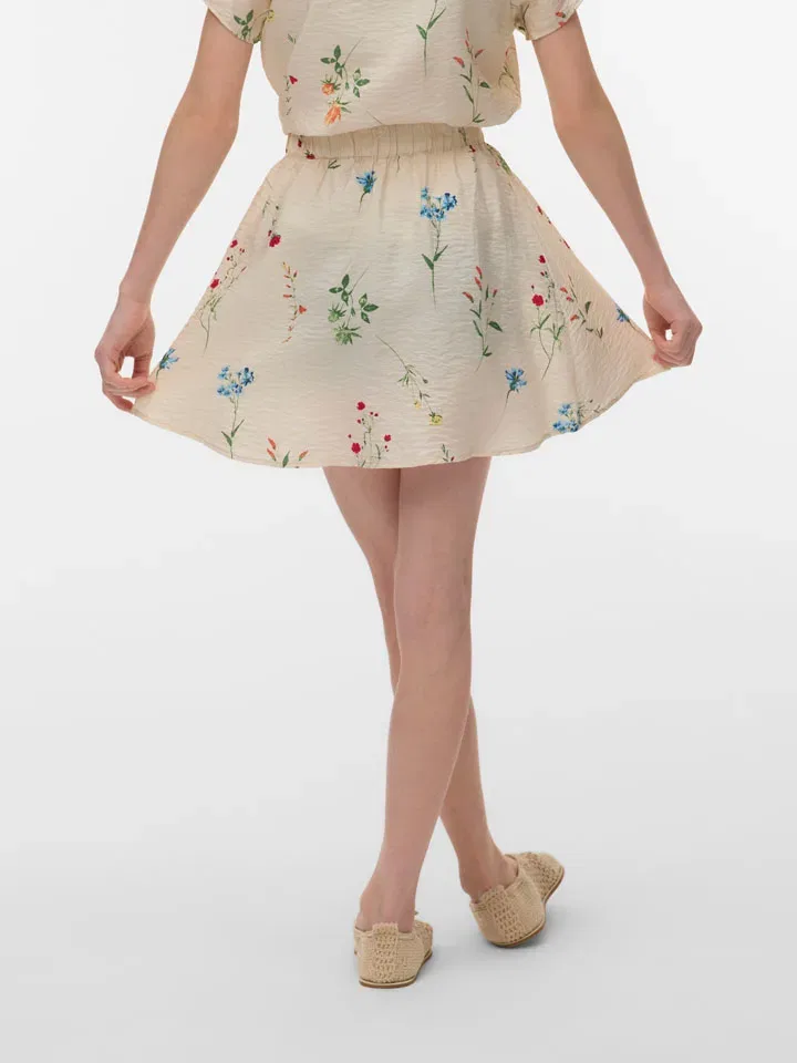Юбка A-силуэт Vero Moda Girl, бежевый — фото 3