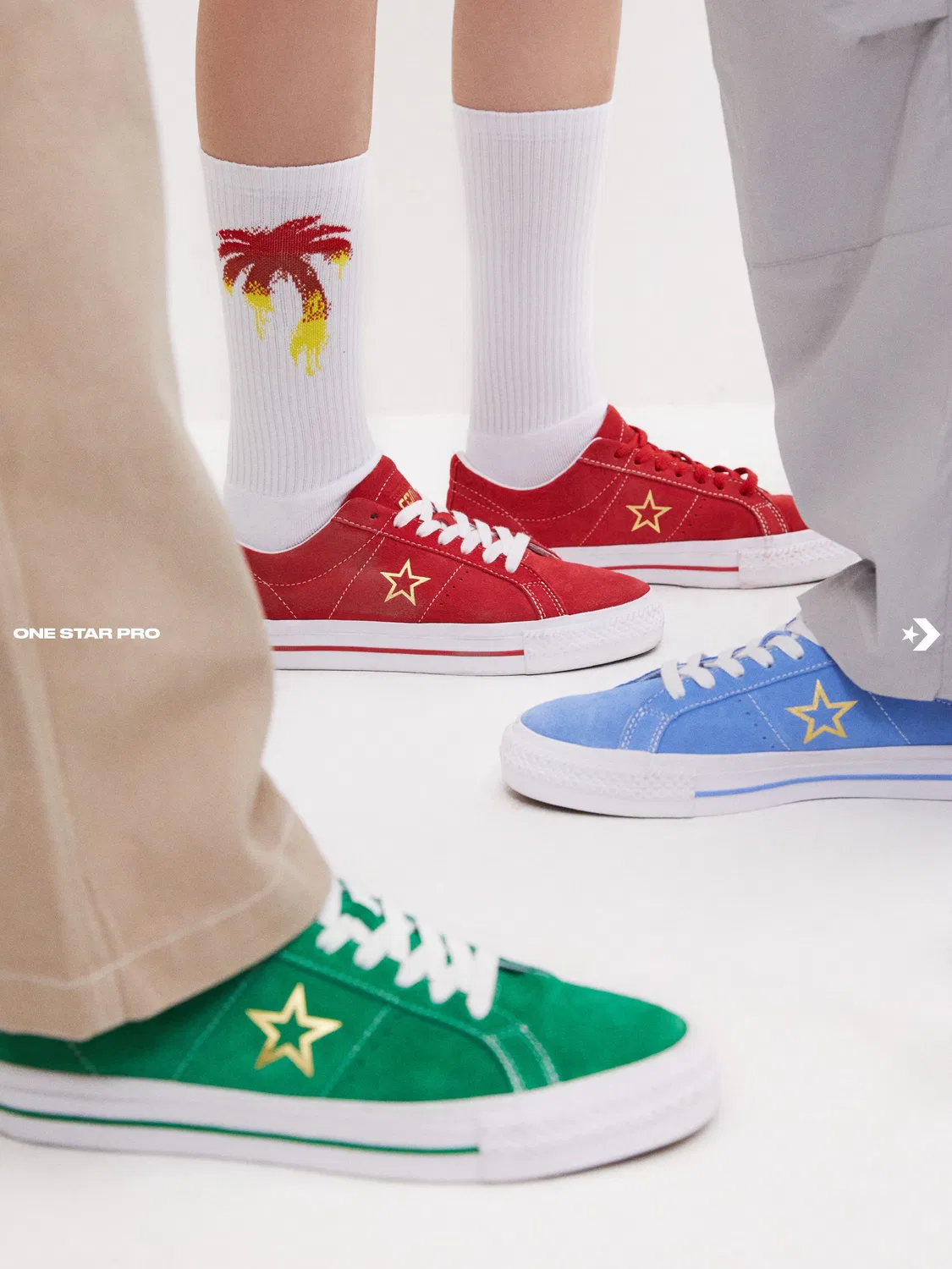 Мужские зелёные кеды One Star Pro от Converse — фото 4