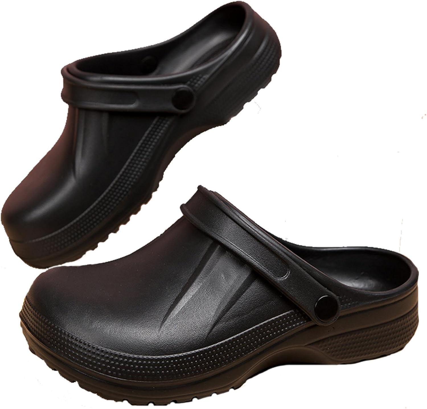 

Сабо Meidiastra Unisex EVA: женские водонепроницаемые, легко моющиеся садовые туфли, мужские нескользящие пляжные сандалии, повседневная обувь без шнурков, черный