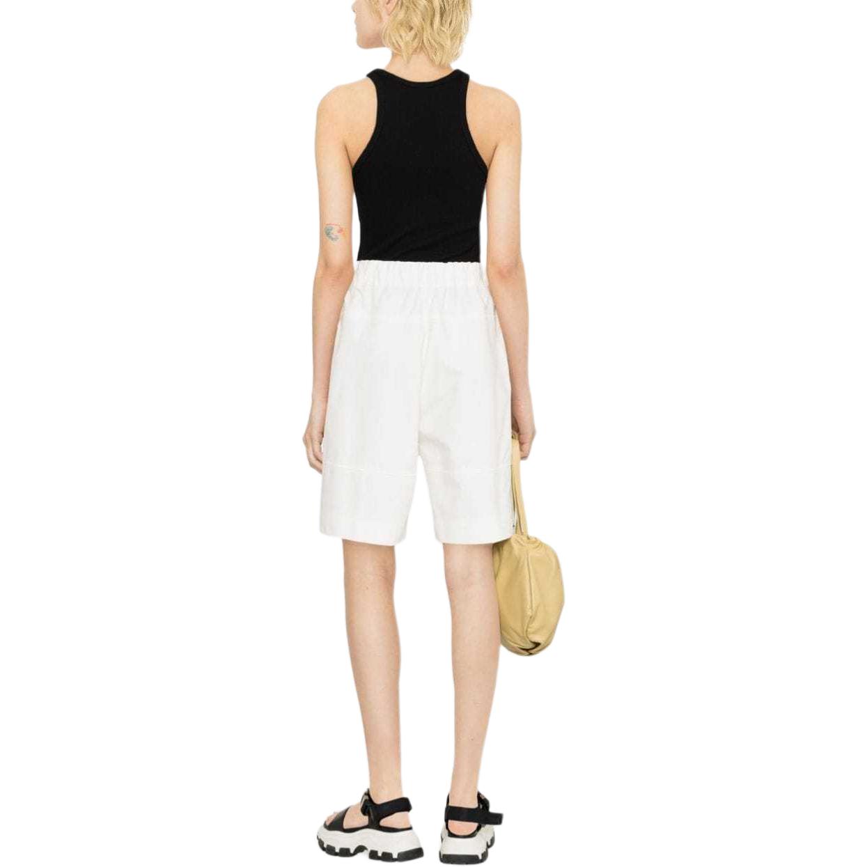 Шорты из хлопка с завязками на талии JIL SANDER, белый — фото 4