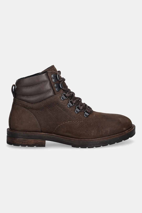 Ботинки HILFIGER WRM HOOK BOOT из нубука с заклепками Tommy Hilfiger, коричневый — фото 2
