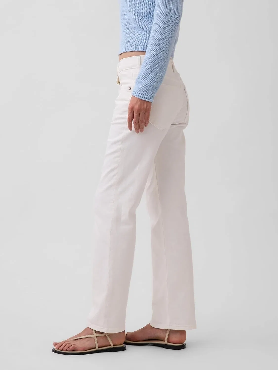 Джинсы Relaxed Straight GAP, Winter White — фото 3