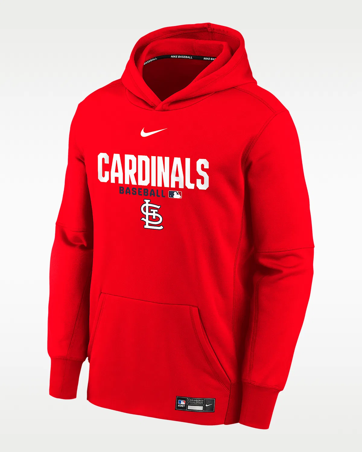Детская толстовка Nike Therma-FIT MLB Pullover Hoodie St. Louis Cardinals Authentic Collection, Red