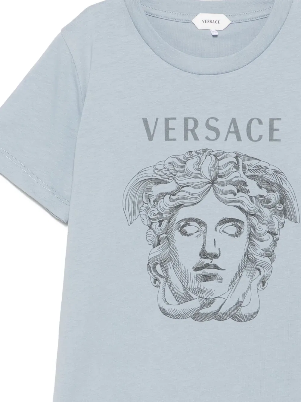 Футболка с логотипом Versace Kids, синий — фото 3