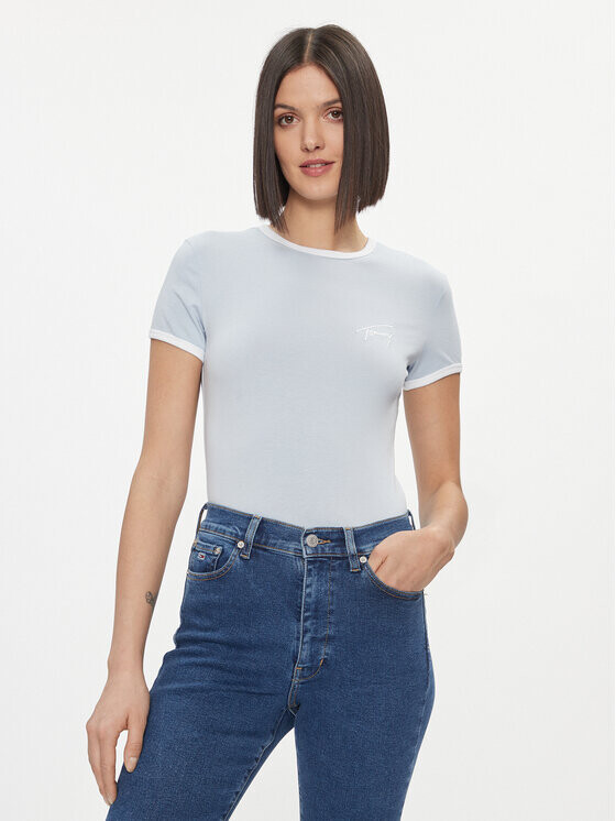 

Футболка узкого кроя Tommy Jeans, синий
