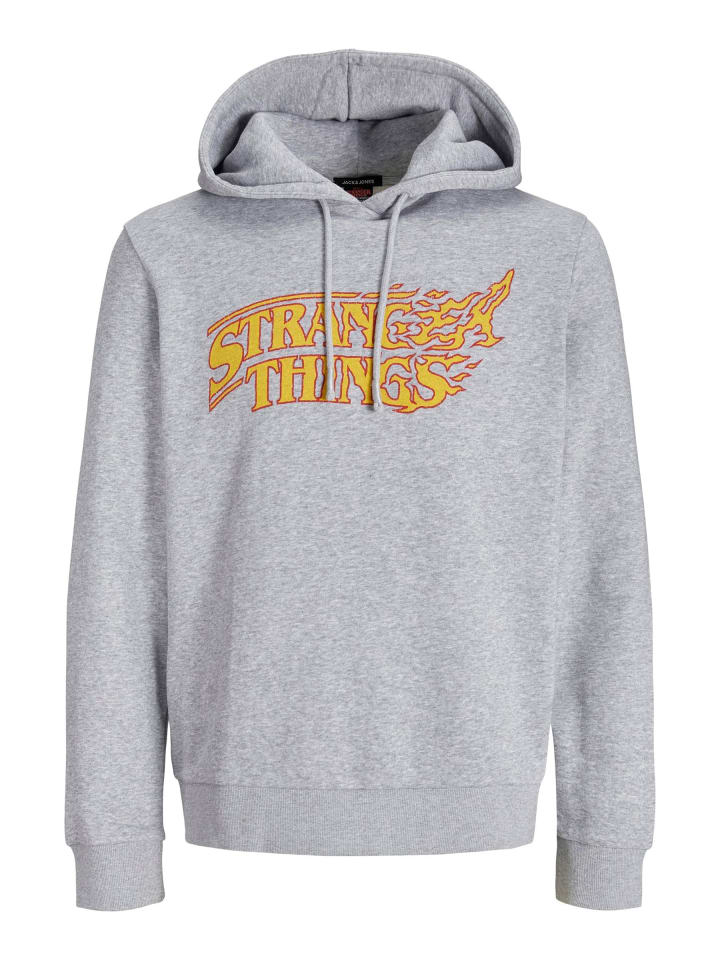 

Светло-серая меланжевая толстовка с капюшоном Jack & Jones