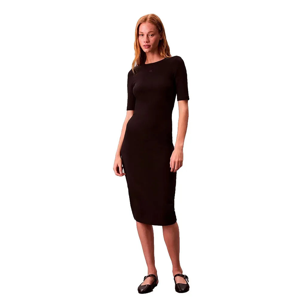 

Платье-миди с коротким рукавом Calvin Klein Jeans LV047D217G, черный