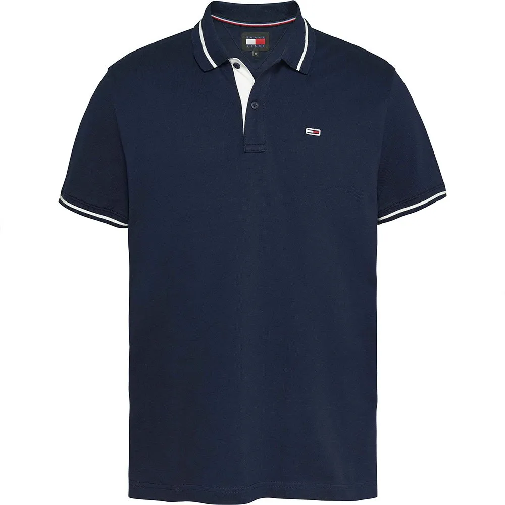 

Поло Tommy Jeans Tipped Stretch, синий