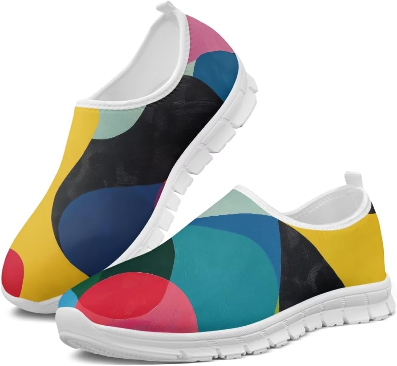 

Мужские слипоны Twousenru, удобные лоферы, легкие повседневные широкие кроссовки из ткани для прогулок и путешествий, Color Blocking