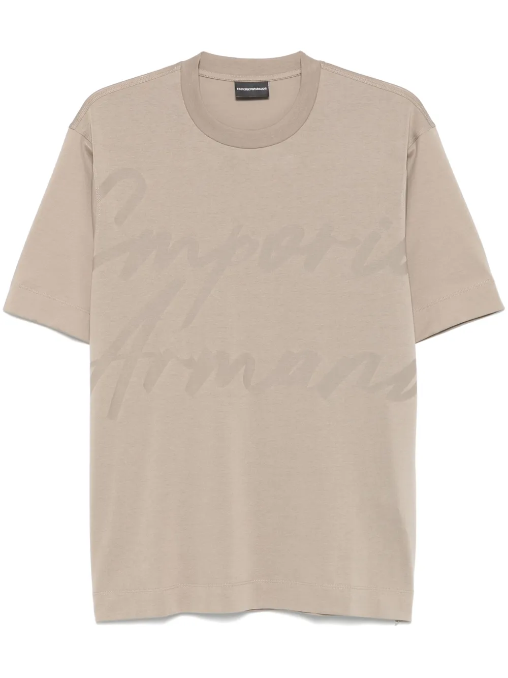 

Жаккардовая футболка с логотипом Emporio Armani, коричневый