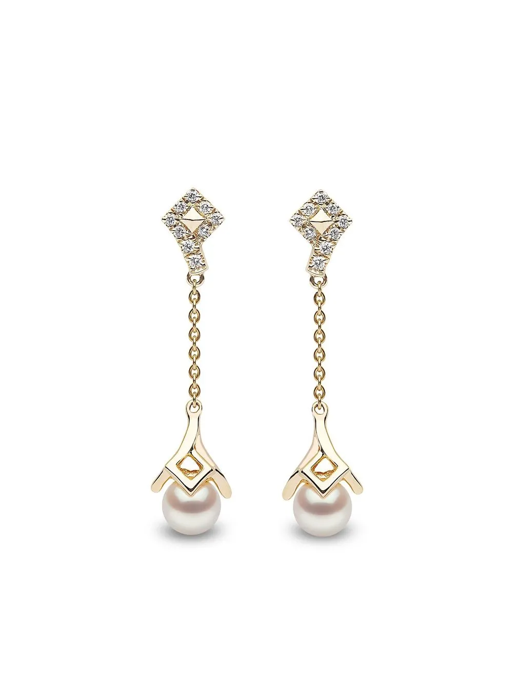 

Серьги Trend из желтого золота с жемчугом и бриллиантами Yoko London, золотой
