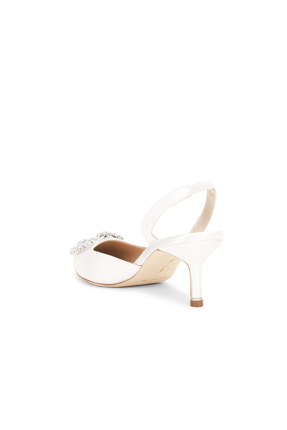 Атласные туфли Hangisli 50 Manolo Blahnik, цвет Medium Cream — фото 3