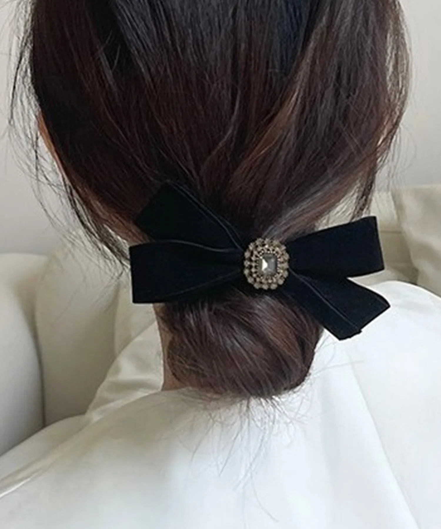 Набор из 2 заколок-резинок с брошью Lace Ladies, чёрный — фото 3