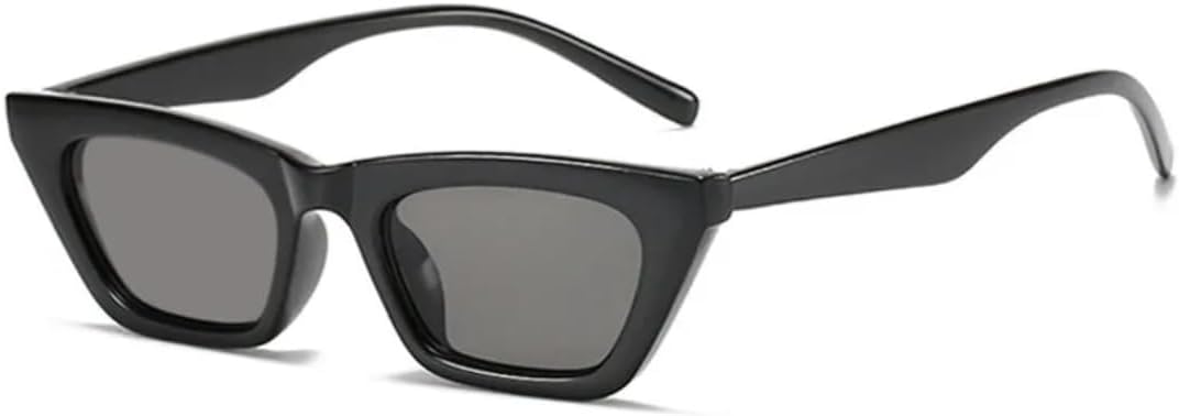 

Классические маленькие солнцезащитные очки «кошачий глаз» конфетных цветов для женщин и мужчин, для активного отдыха, путешествий и вождения, с защитой от УФ-излучения UV400 TKKTLLT, Black Gray