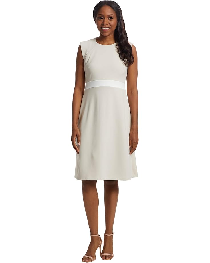 

Платье Calvin Klein Sleeveless Colorblock Aline, цвет Stony Beige/White