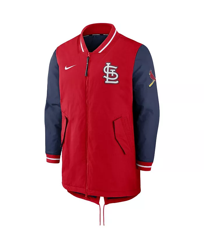 Мужская красная куртка St. Louis Cardinals Dugout Performance с застежкой-молнией на всю длину Nike — фото 2
