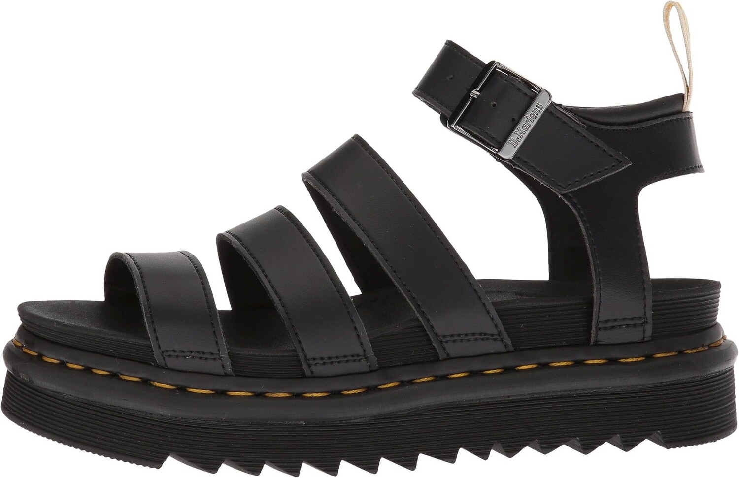 Сандалии на плоской подошве Vegan Blaire Dr. Martens, цвет Black Felix Rub Off/Black Soft PU — фото 4