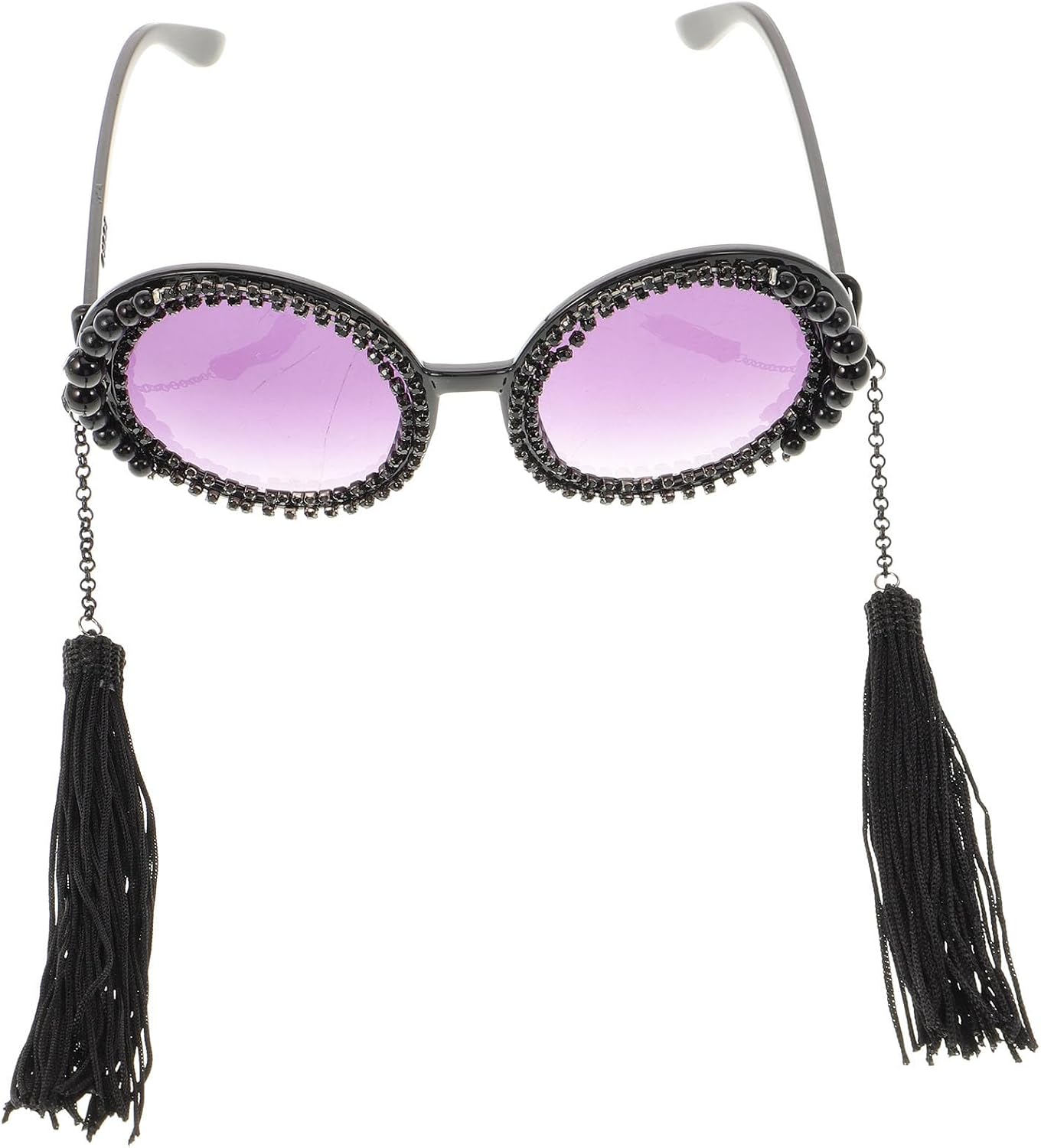 

Красивые солнцезащитные очки со стразами и бриллиантами, сверкающие очки для вечеринки, летние костюмированные очки с кисточками, очки для косплея для женщин и мужчин Beaupretty, Black