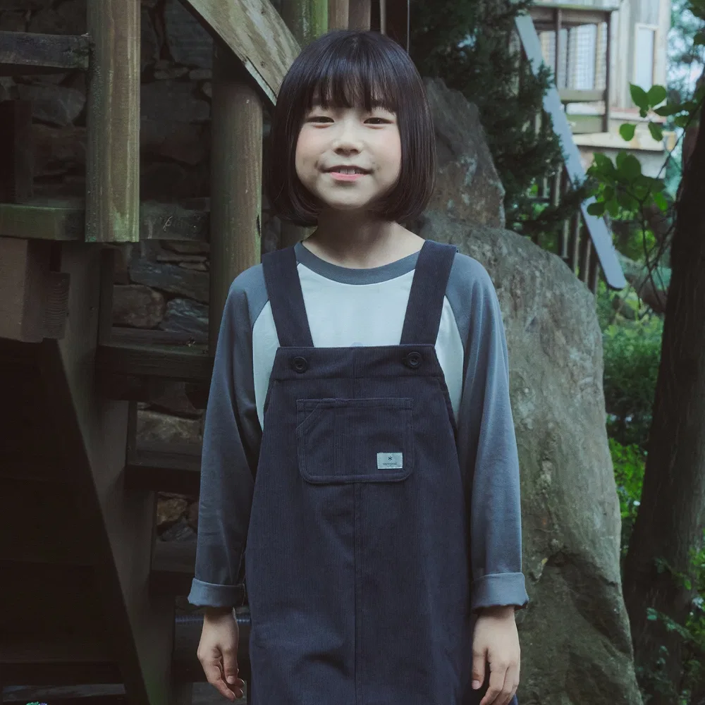 Детская футболка Snowpeak Apparel Kids реглан, тёмно-синяя