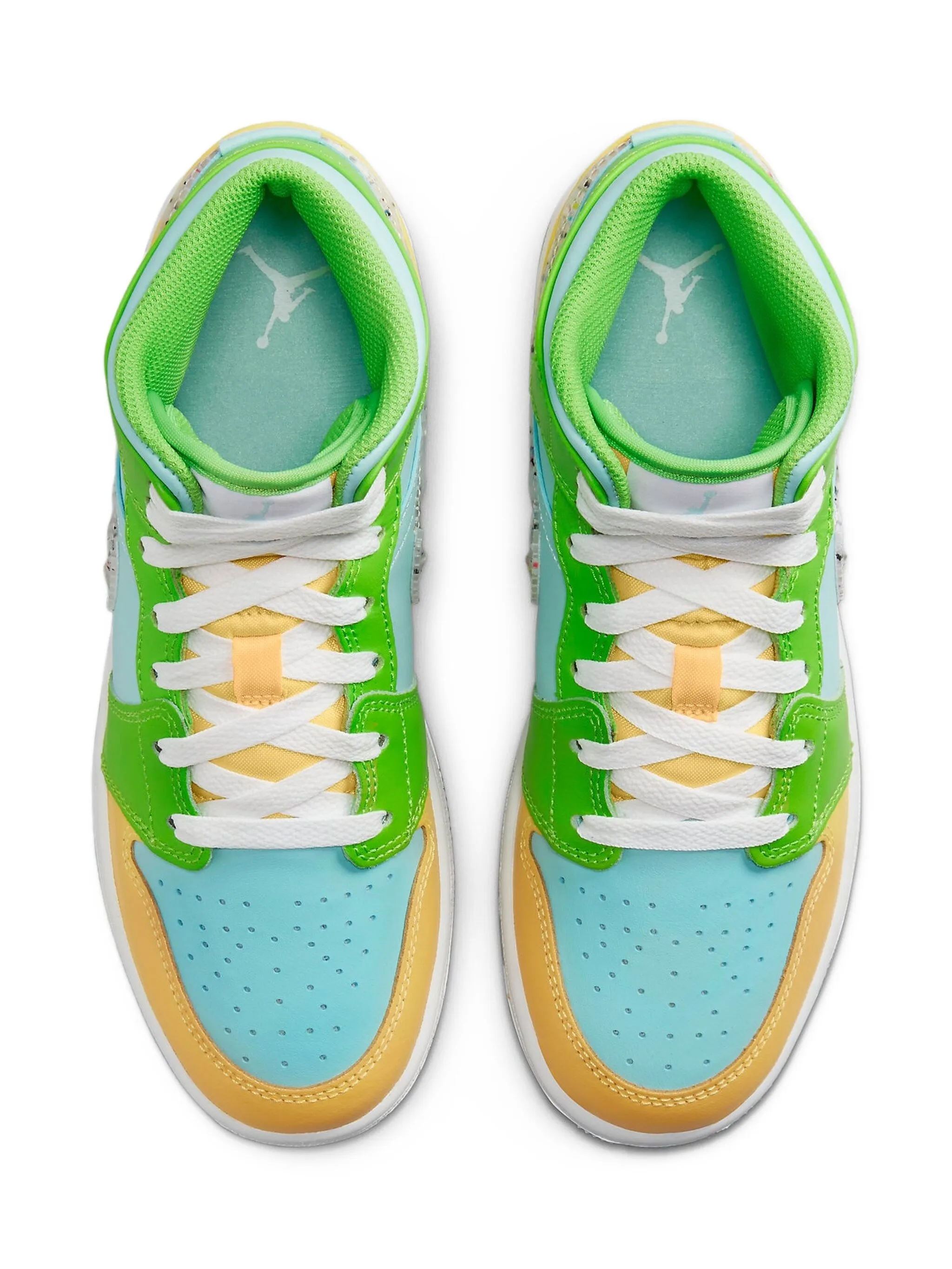 Кроссовки Jordan 1 Mid SE Recycled Grin Jordan Kids, синий — фото 2
