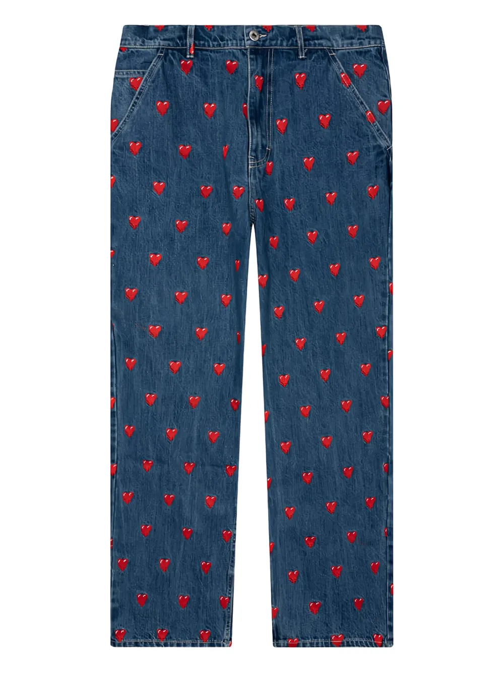 

Джинсы с узором в виде сердца Emotionally Unavailable, синий