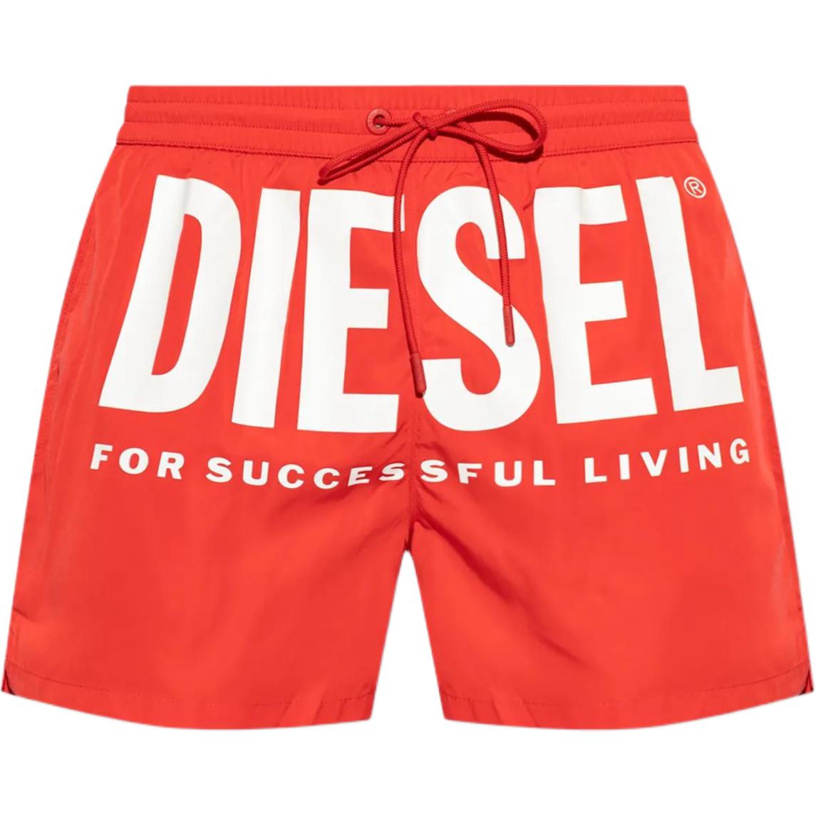 Купальные шорты Ken 37 D Core с принтом логотипа и шнурком DIESEL, красный