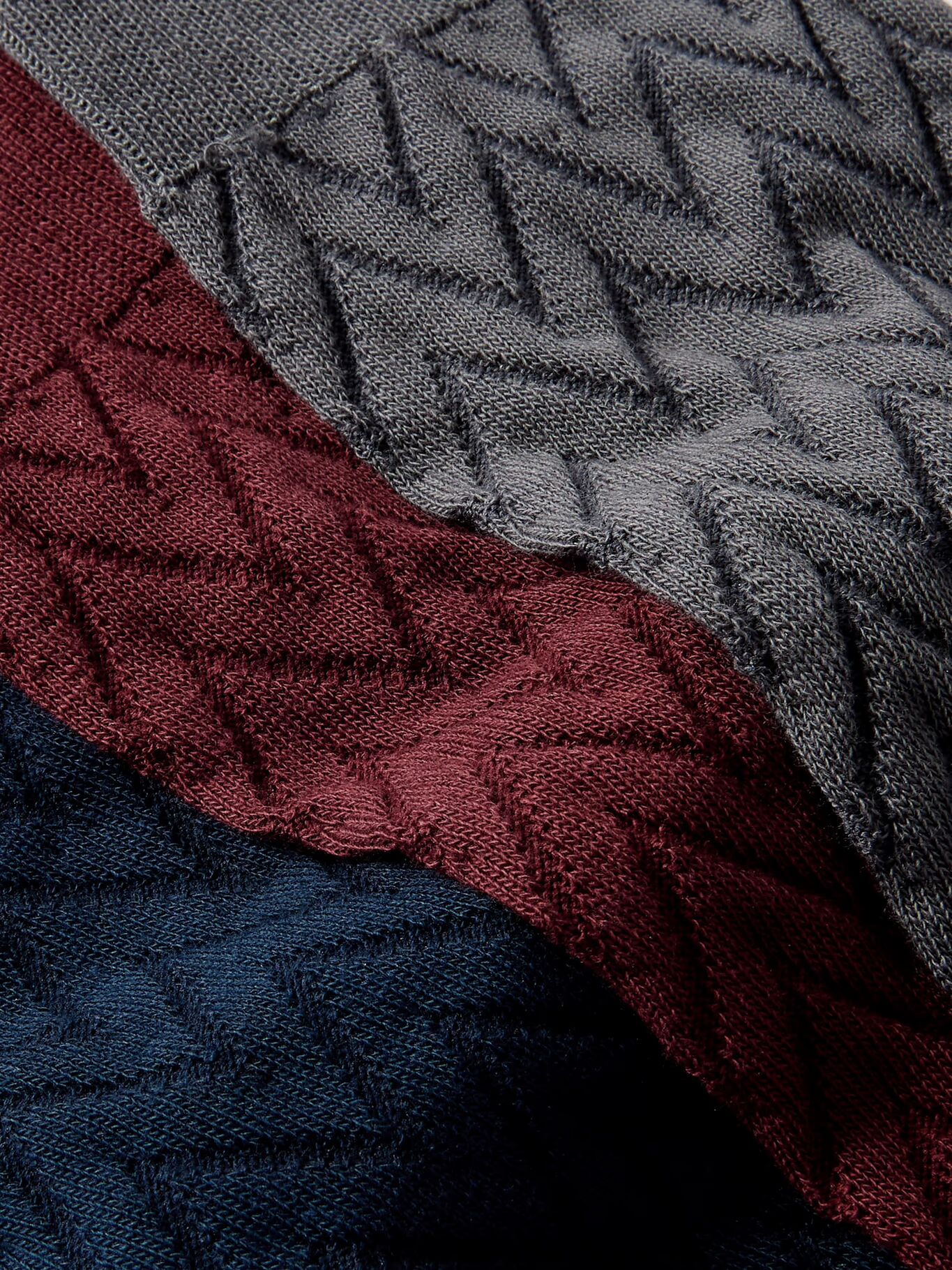 

Три пары носков из смеси хлопка и вязания крючком MISSONI, цвет Burgundy