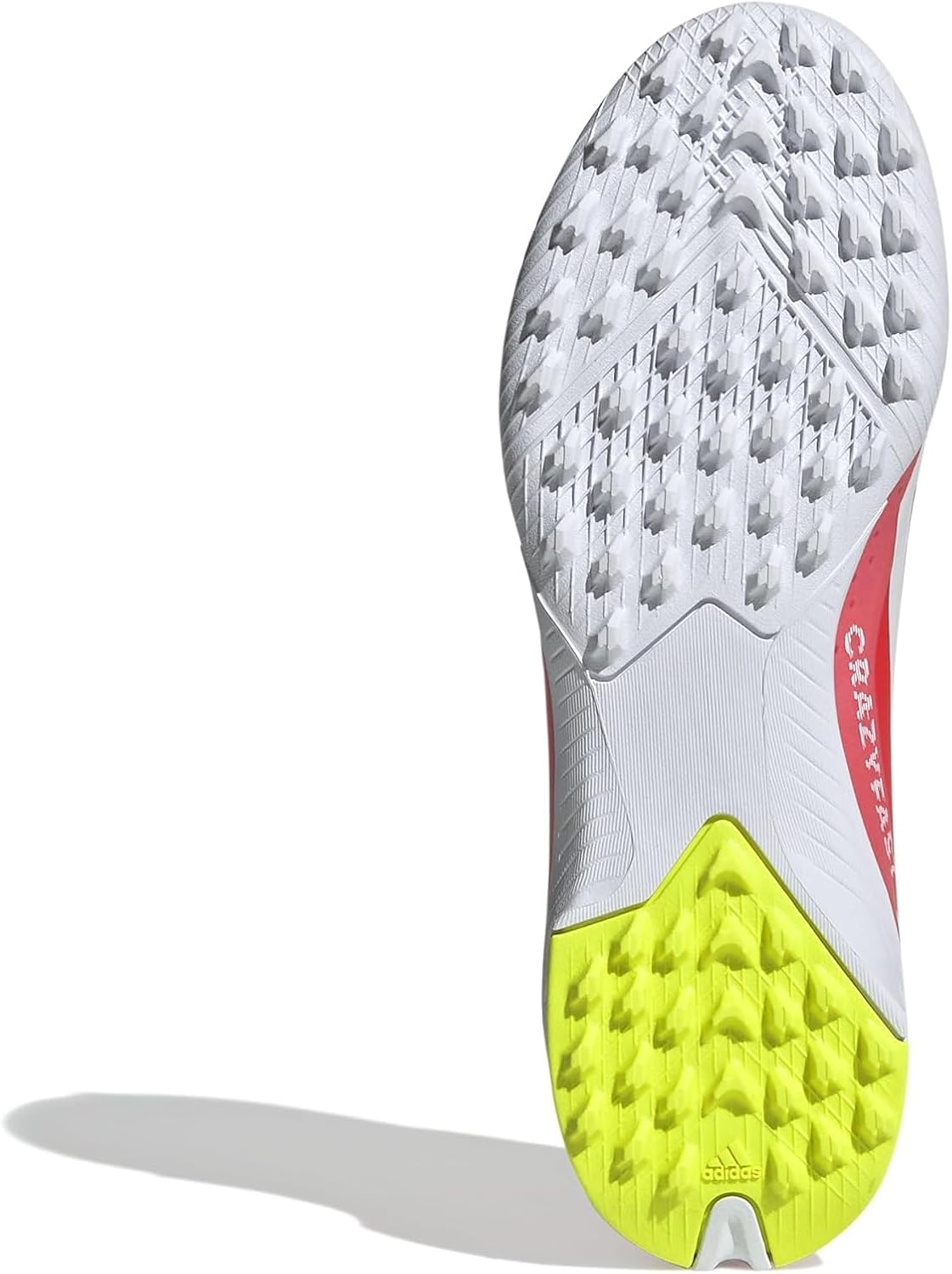 Кроссовки adidas для детей и подростков X Crazyfast League без шнурков для игры на искусственном газоне, белый/красный/желтый — фото 4