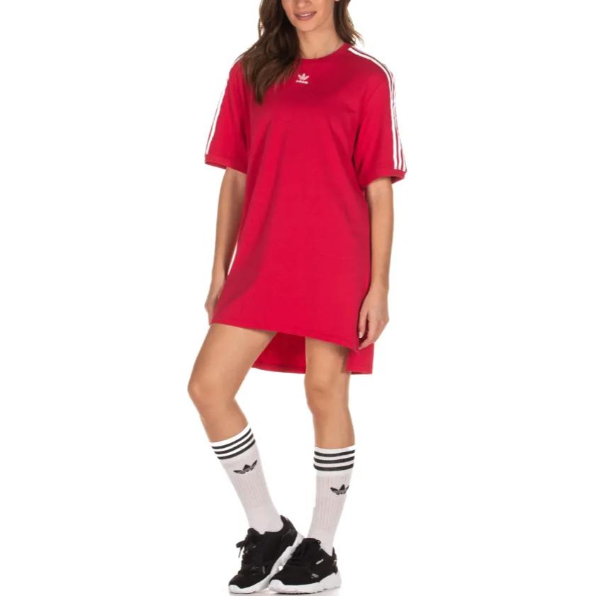 

Платье женское с короткими рукавами цвета фуксии Adidas Originals, фуксия