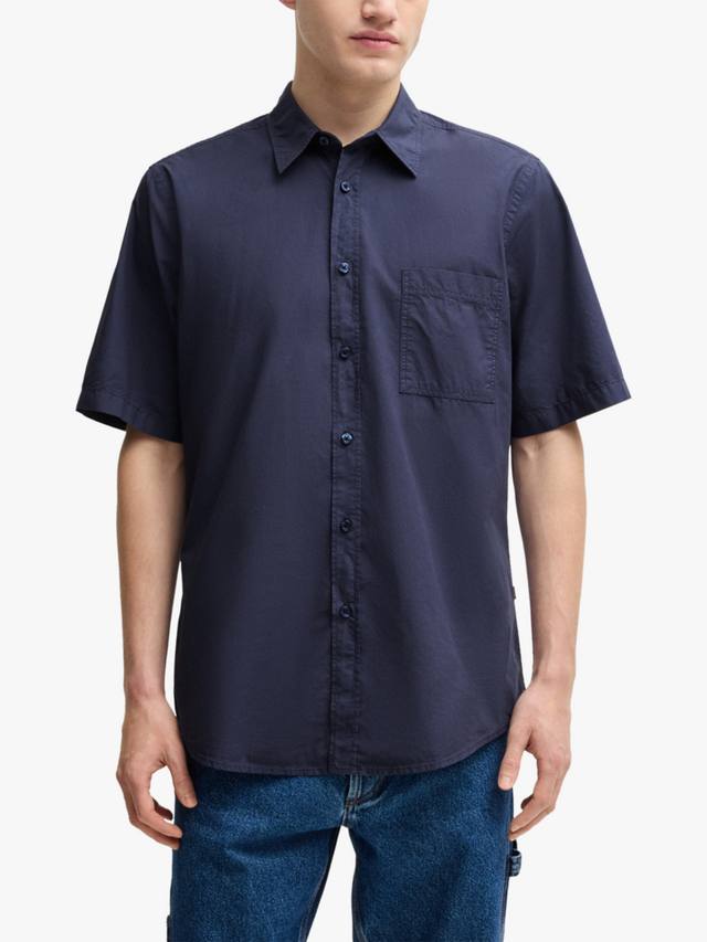 

Блузка BOSS с короткими рукавами из хлопка HUGO BOSS