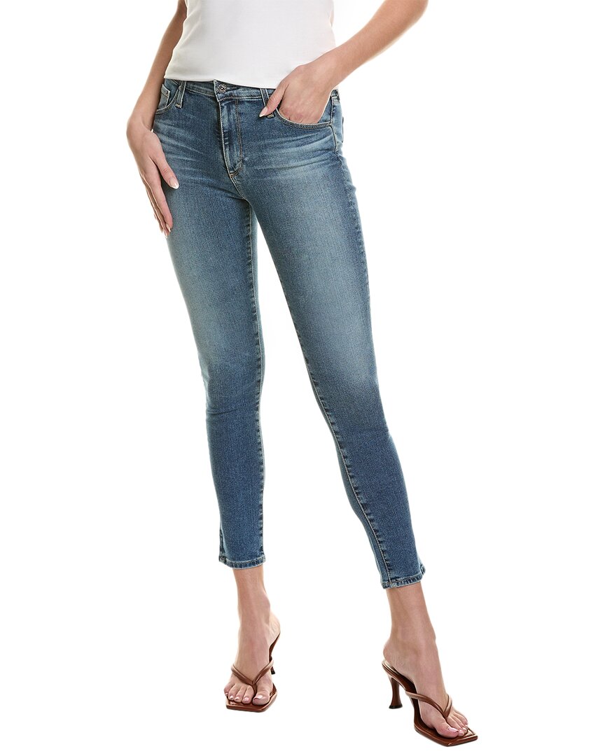 

Джинсы AG The Farrah Spiritual с высокой посадкой и облегающими щиколотками AG Jeans, синий