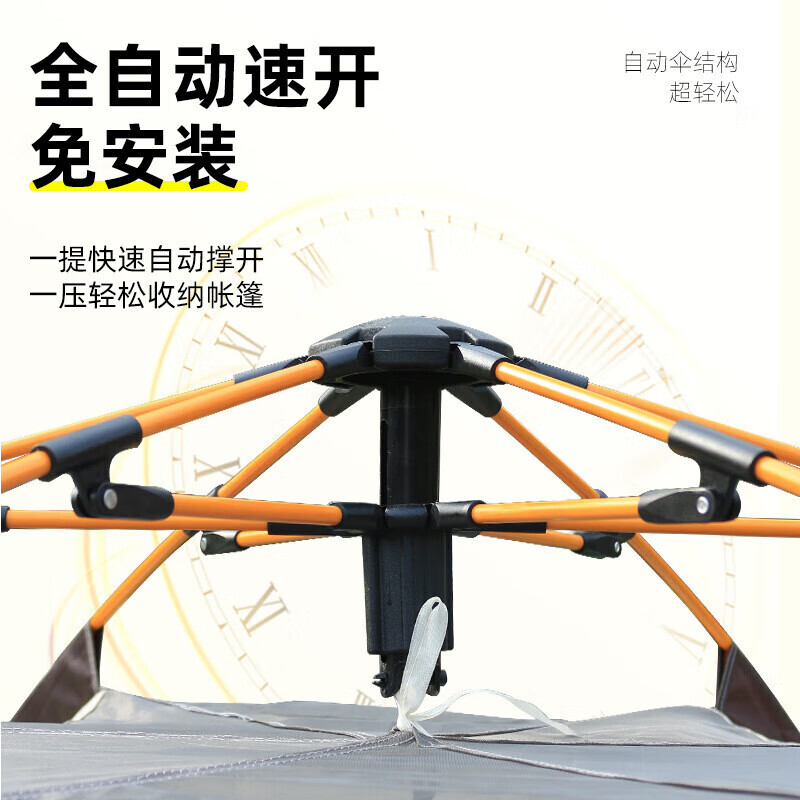 

Jingdian Guangnian палатка складная полностью автоматическая двухслойная полная комплектация индиго двухдверная версия с двумя окнами двухслойная палатка 34 человека 2102 одиночная палатка