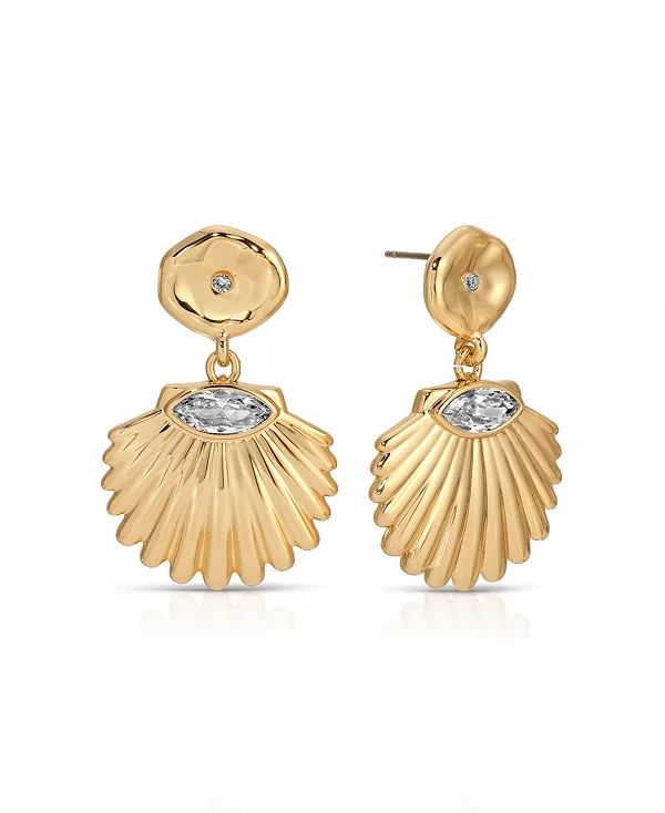 

Серьги-Подвески из ракушек Санторини Ettika, gold