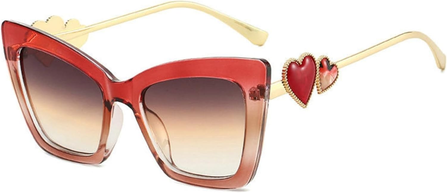 

Солнцезащитные очки Willochra 2026 в металлической оправе «кошачий глаз» для женщин, модные, с большой оправой, в форме сердца и квадратной формы, летние, для активного отдыха, с защитой от УФ-излучения UV400, C7