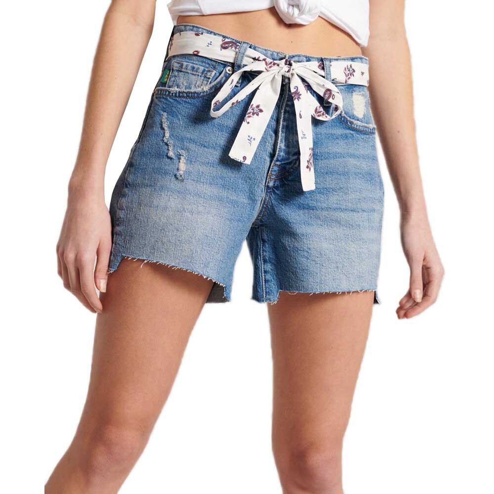 

Джинсовые шорты Superdry Vintage Mid Rise Slim, синий