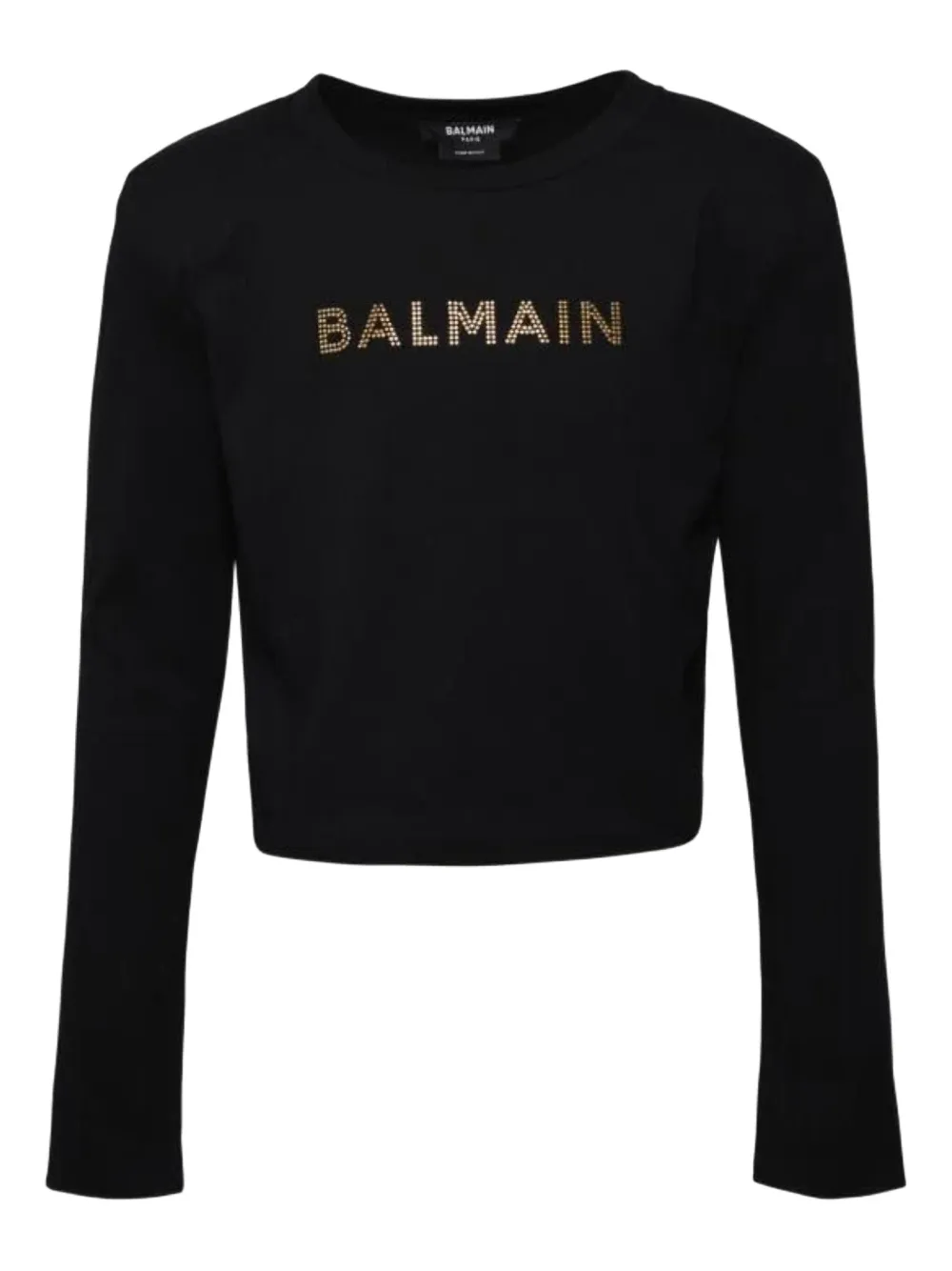 

Топ с логотипом BALMAIN, черный