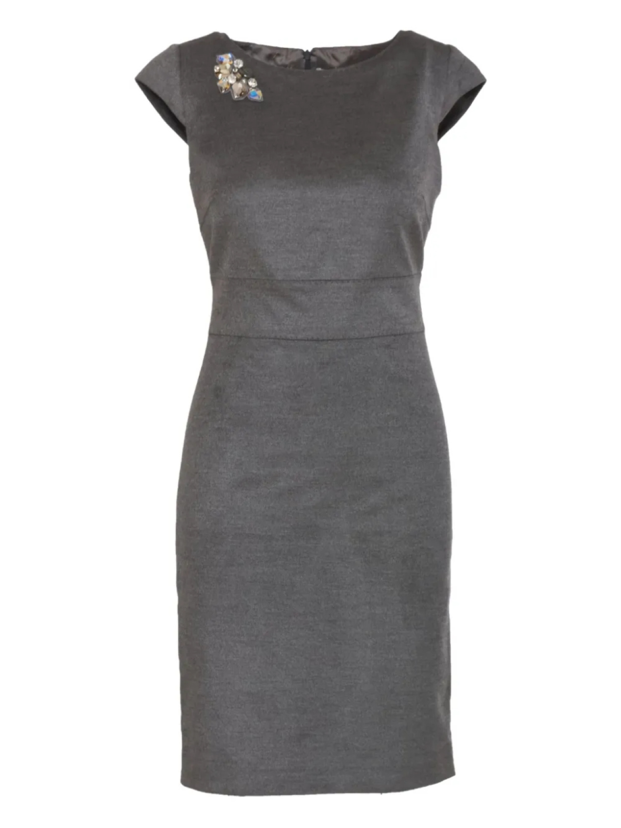 

Платье, украшенное стразами Blumarine Vintage, серый