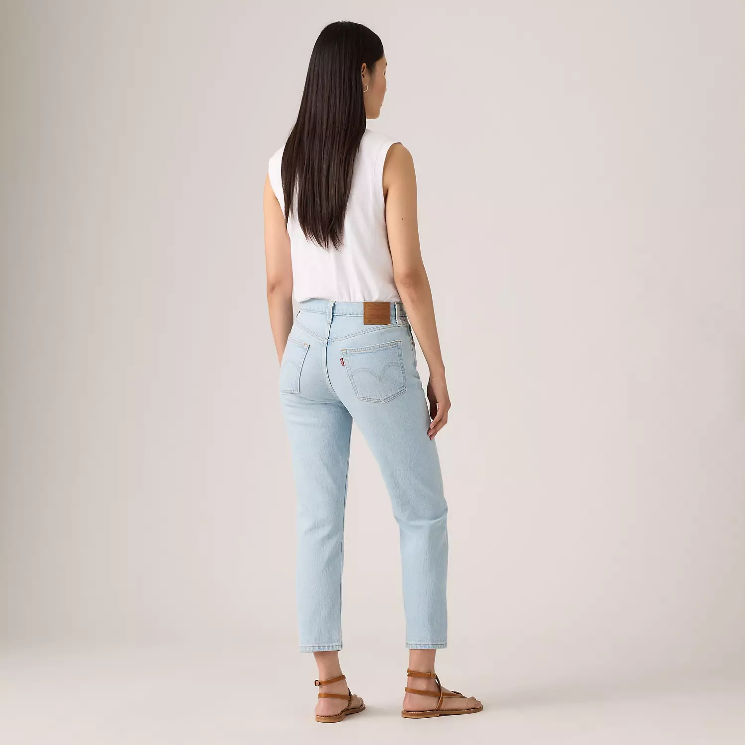 501 Оригинальные укороченные женские джинсы Levi's, цвет Wow Me Over - Light Wash — фото 3