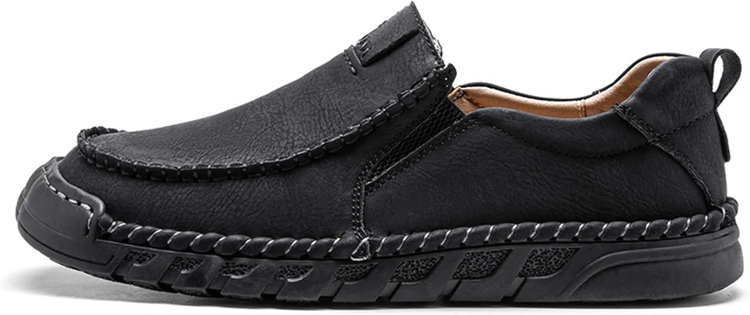 Кроссовки для ходьбы мужские Premium Leather, Black — фото 2