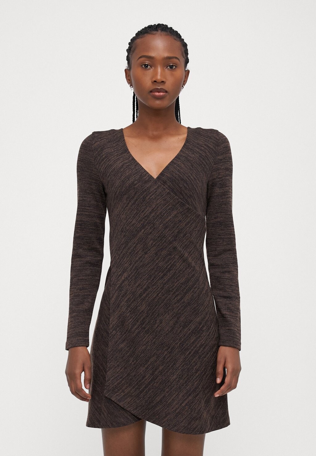 

Платье-джемпер VMHELA WRAP DRESS Vero Moda Petite, темно-коричневый