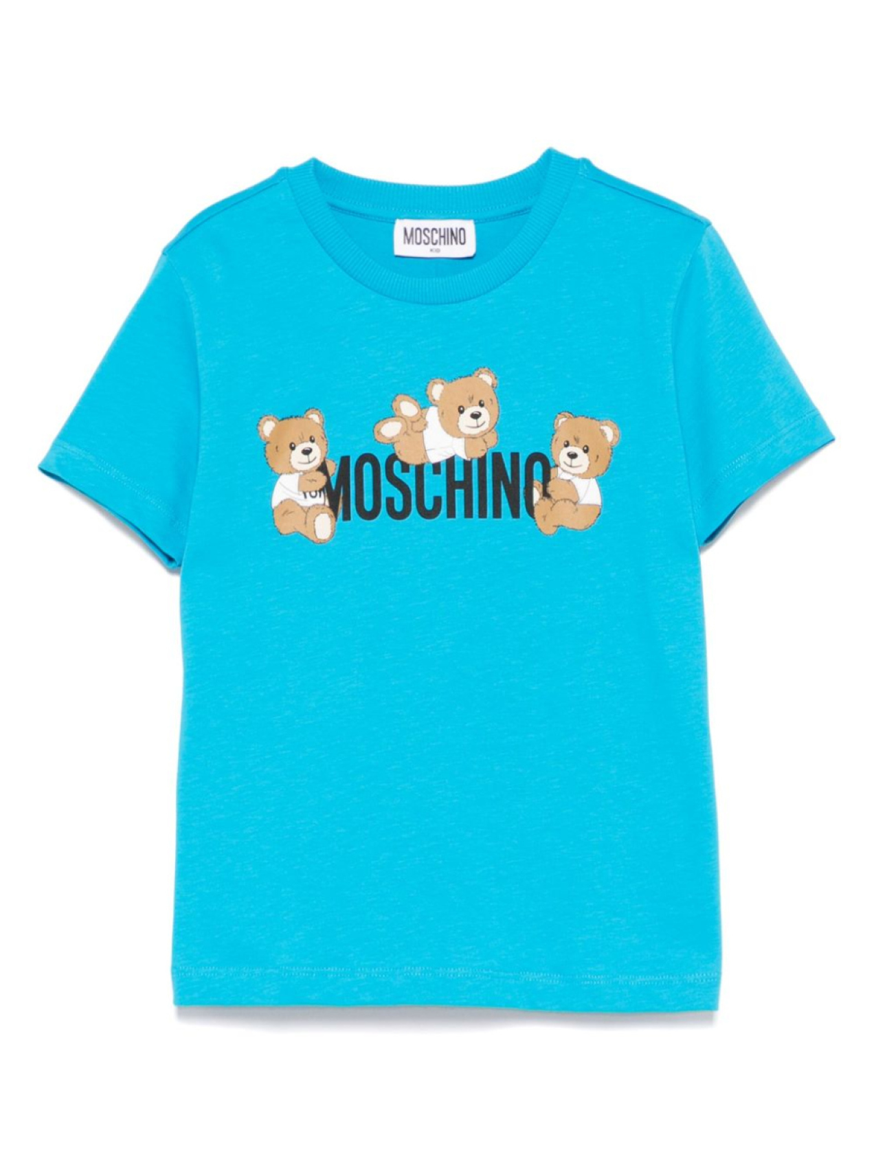 

Moschino Kids футболка с логотипом, синий